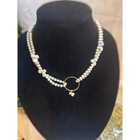 VTG Auth Mix Pearl Freshwater Pearl Necklace Bracelet Goldplated Charm Extender - Picture 8 of 13